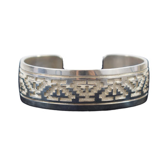 Sterling Silver Rug Design Bracelet