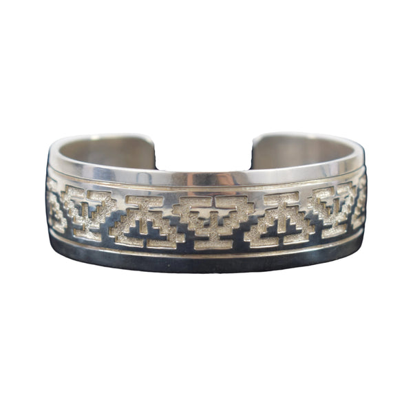 Sterling Silver Rug Design Bracelet