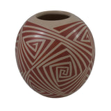 Red Geometric Pot