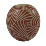 Red Geometric Pot