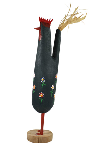 FOLK ART: Large Chicken, Ray Growler, Dine`
