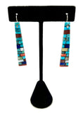 Narrow Mosaic Dangle Earrings by Charlene Reano