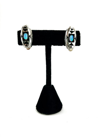 Oval Shadow Box Clip Earrings by Jimmie Patterson