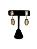 Pink Mother of Pearl Dangle Clips