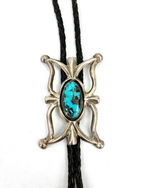 Bola with Single Morenci Turquoise Stone