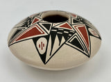 Red & Black Star on Buff Pot by Silvia Rodriguez