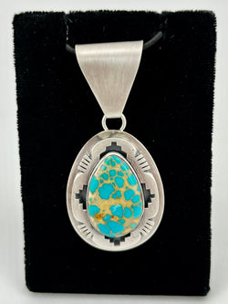 Dragonfly Turquoise Pendant by Jimmy Secatero