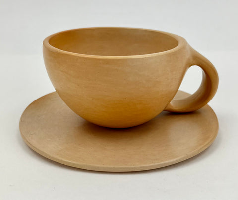 Pottery Cup & Saucer (Use with water only) by Garrett Maho