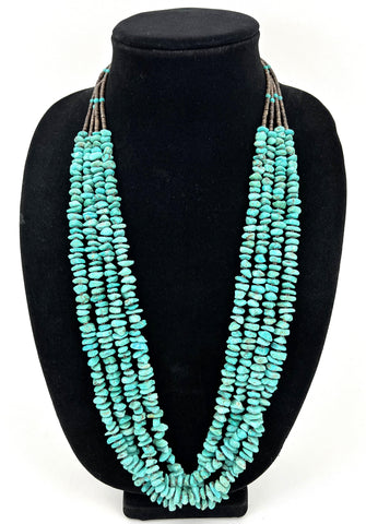 Four Strand Turquoise Necklace by Marcella Teller