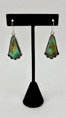 Triangle Turquoise Earrings by Irene Kee