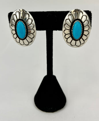 Shadow Box Oval Earrings by Dan Jackson