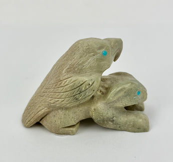 Eagle and Rabbit Fetish Carving