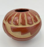 Red on Buff Feather Pottery by Denise Chavarria