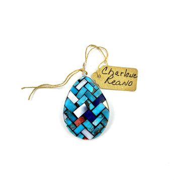 Mosaic Teardrop Pendant by Charlene Reano