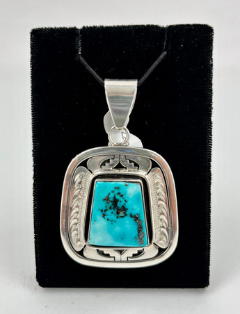 Turquoise Pendant by  Leonard Yazzie