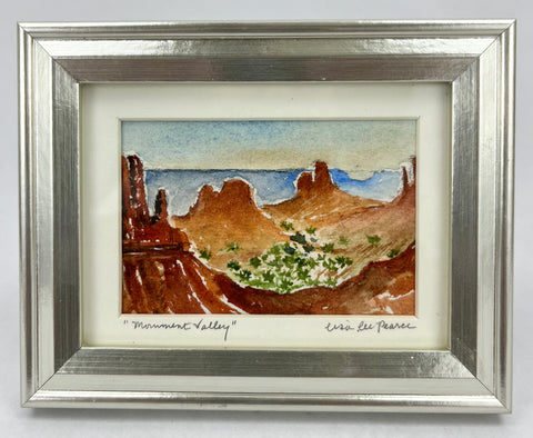 "Monument Valley" Mini Framed Watercolor by Lisa Lee Pearce