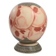 JM0002 Pottery: Skull Jar W/Stand, Hilario Quezada
