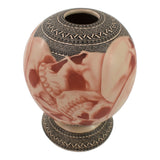 JM0002 Pottery: Skull Jar W/Stand, Hilario Quezada
