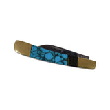 JUL14 Pocket Knife, Turquoise, Brass
