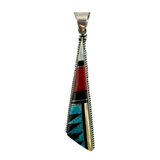 Multi Stone Inlay Pendant