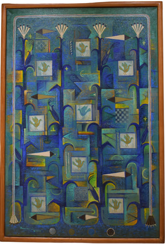 RN07 Painting: "Song of the Blue Jay" Red Wing Nez