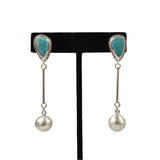 SEN852 ER: SS Bead/Turquoise Drop, Ralph Sena
