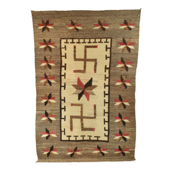 SOL01 RUG: ca1915 "Crystal"/Whirling Logs
