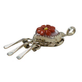 Coral Flower in Mother of Pearl Pendant