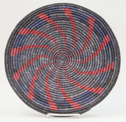 Black and Red Whirl Basket by Johnathan Black