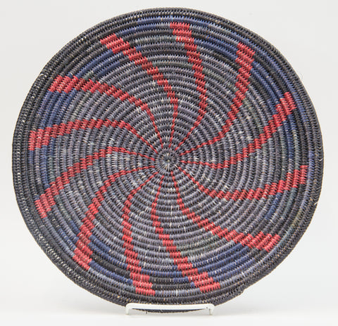 Black and Red Whirl Basket by Johnathan Black