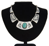Turquoise Mountain and Sterling Silver Necklace by Victor Coochwytewa