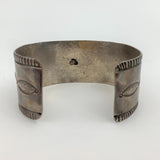 Vintage Sterling Silver and Bisbee Turquoise Cuff Bracelet by Mark Chee