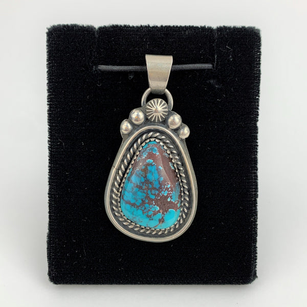 Sterling Silver and Bisbee Turquoise Pendant by Jeanette Dale