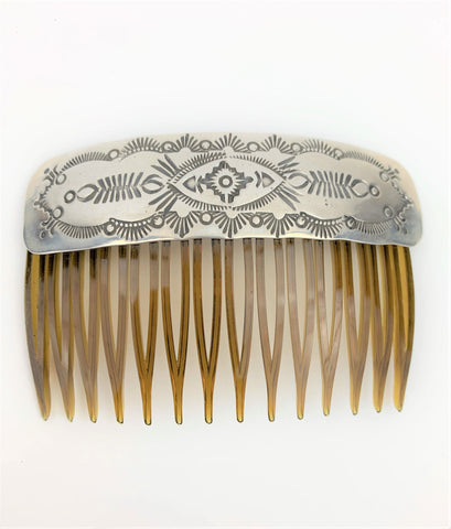 Stamped Sterling Silver Hair Comb by Jeanette Dale