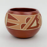 Red Polychrome Bowl by Rosita Cata