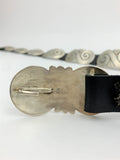 Brushed Sterling Silver Concho Belt by Debbie Silversmith