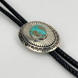 Sterling Silver and Royston Turquoise Bola Tie by Charlie John