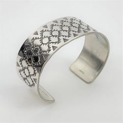 Stamped Sterling Silver Bracelet by Roland H Begay
