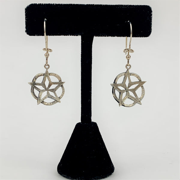 Sterling Silver Cast Snowflake Earrings by Edward Charlie