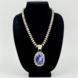 Sterling Silver Necklace with Lapis Lazuli pendant by Selena Warner