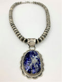 Sterling Silver Necklace with Lapis Lazuli pendant by Selena Warner