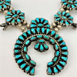 Sterling Silver & Turquoise Squash Blossom Necklace