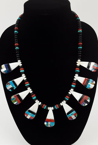 Traditional Inlay Necklace by Rodney Coriz