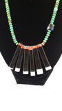 Rolled Turquoise Reversible Mosaic Necklace by Charlene Reano