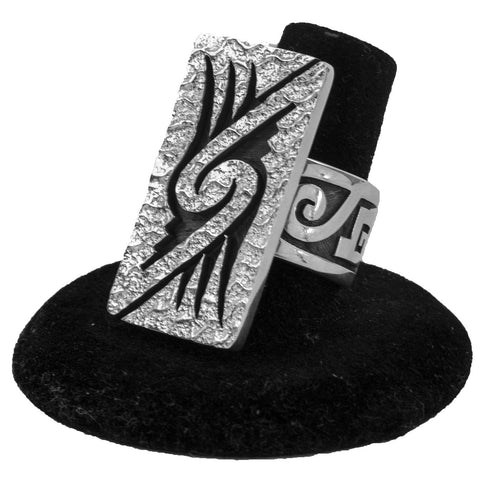 Sterling Silver Overlay Ring by Ruben Saufkie