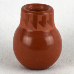 Miniature Red-on-Red Jar by Harriet Tafoya