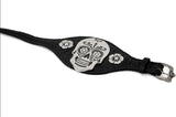 Leather Skull Bracelet by Shane Casias