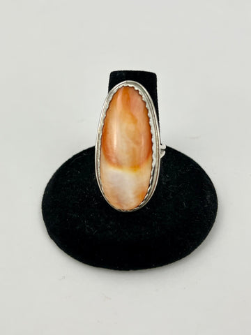 Spiny Oyster Oval Ring by Ben Riggs