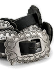 Hispanic Stamped Sterling Silver Brushed Concho Belt by Ralph Sena
