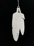 Sterling Silver Twin Feathers Ornament by Ray Tracey